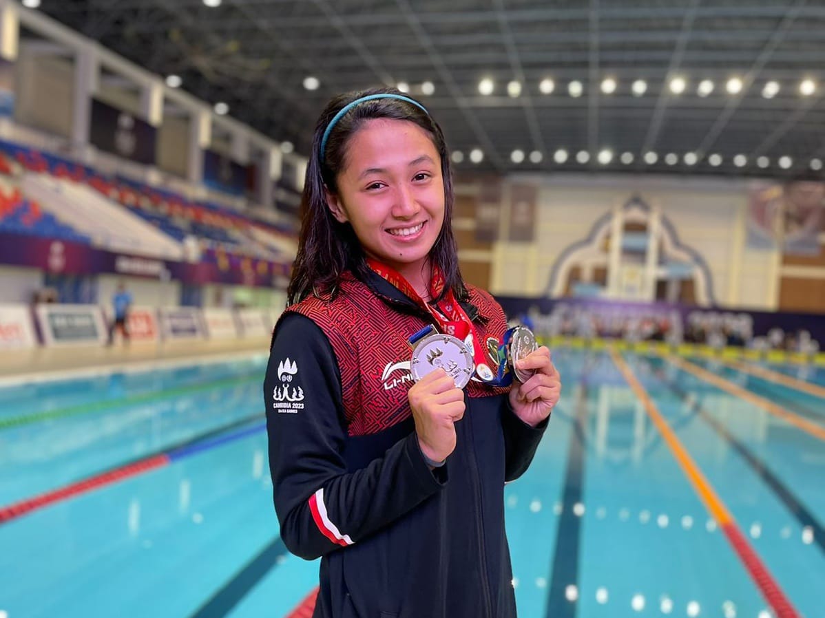 Oza Feby Mulyani (24), atlet cabang olahraga Finswimming asal Kota Bandung